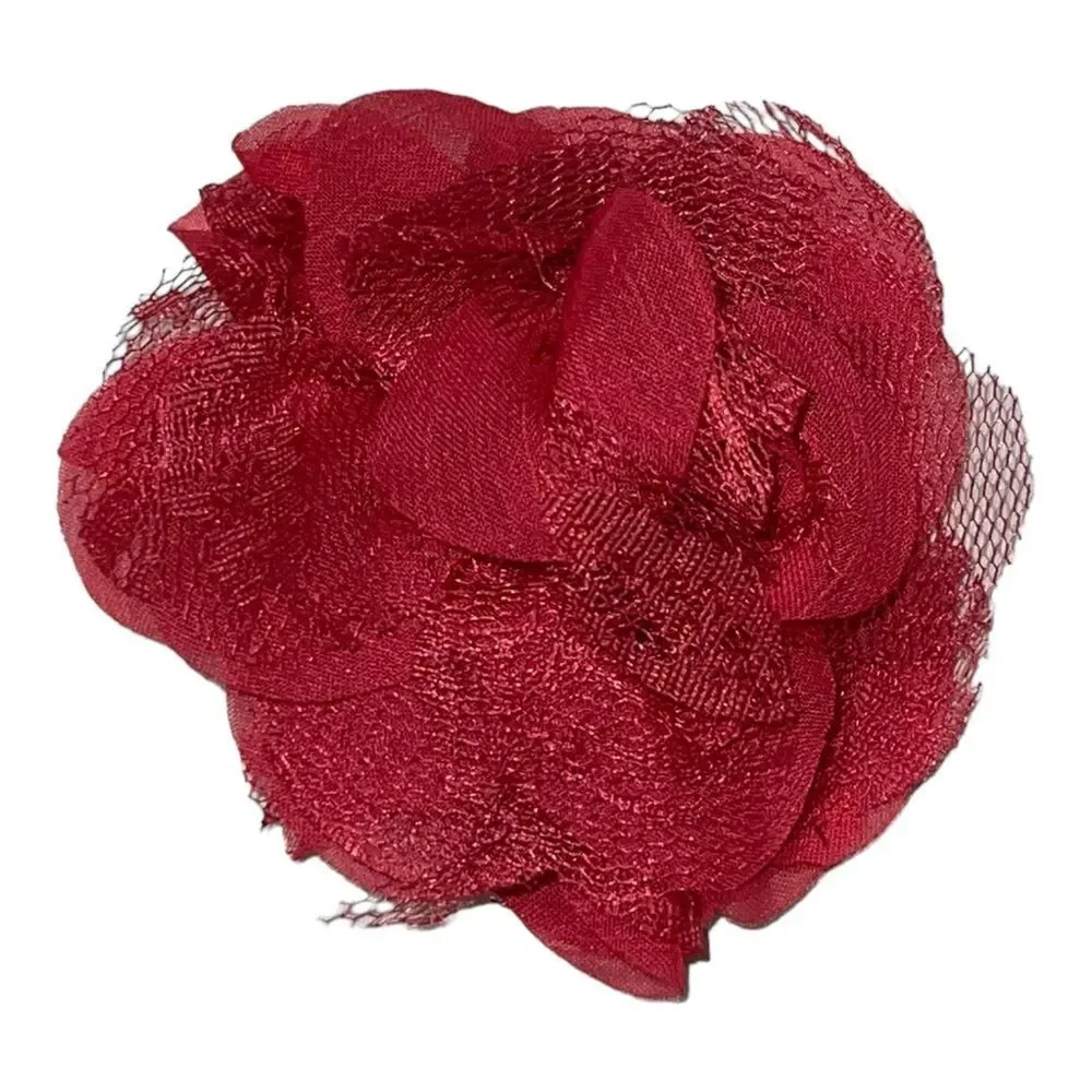 Thirty One Small Rosette Clip Pin Coral Pink New